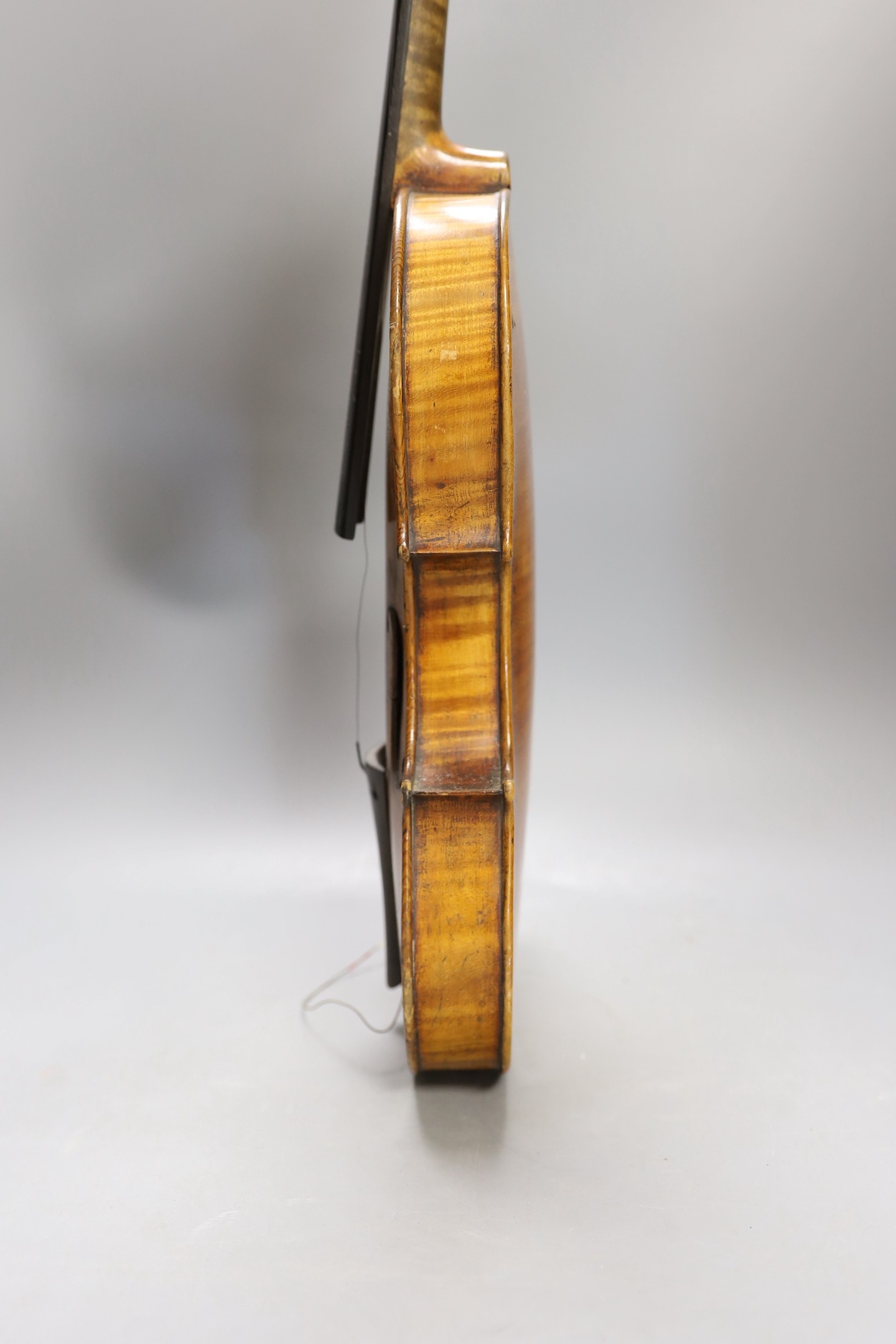 A 19th century French violin, back measurement 33.5cm
